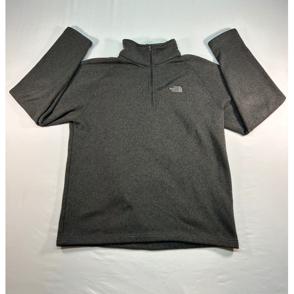 The North Face Mens Gordon Lyons 1/4 Zip Fleece Pullover‎ Grey Large L